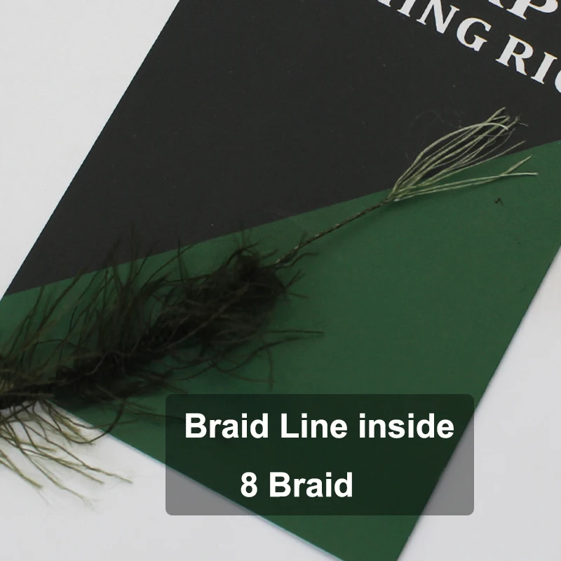5M Carp Fishing Line Rope Weed Hooklink Thread 8 strands Braided Fishing Line Carp For Carp Rig Hair Rig  Uncoated Hook Link