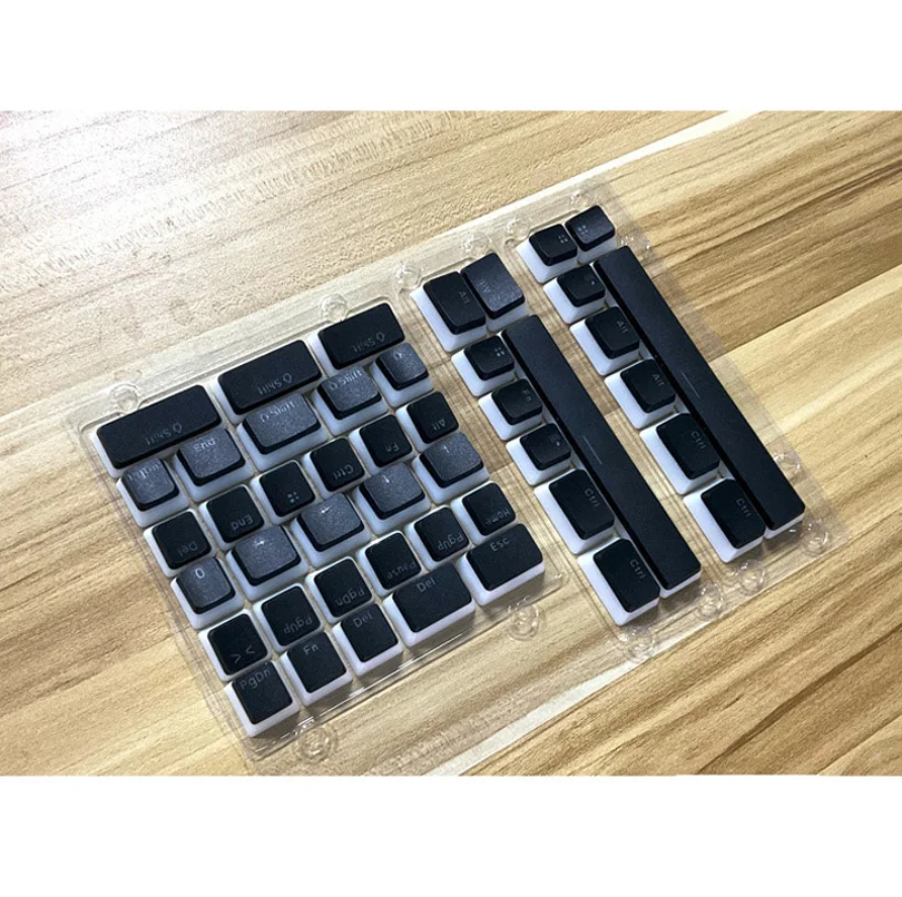 Pudding-teclas transparentes PBT, accesorios para teclados mecánicos, 46 teclas estándar