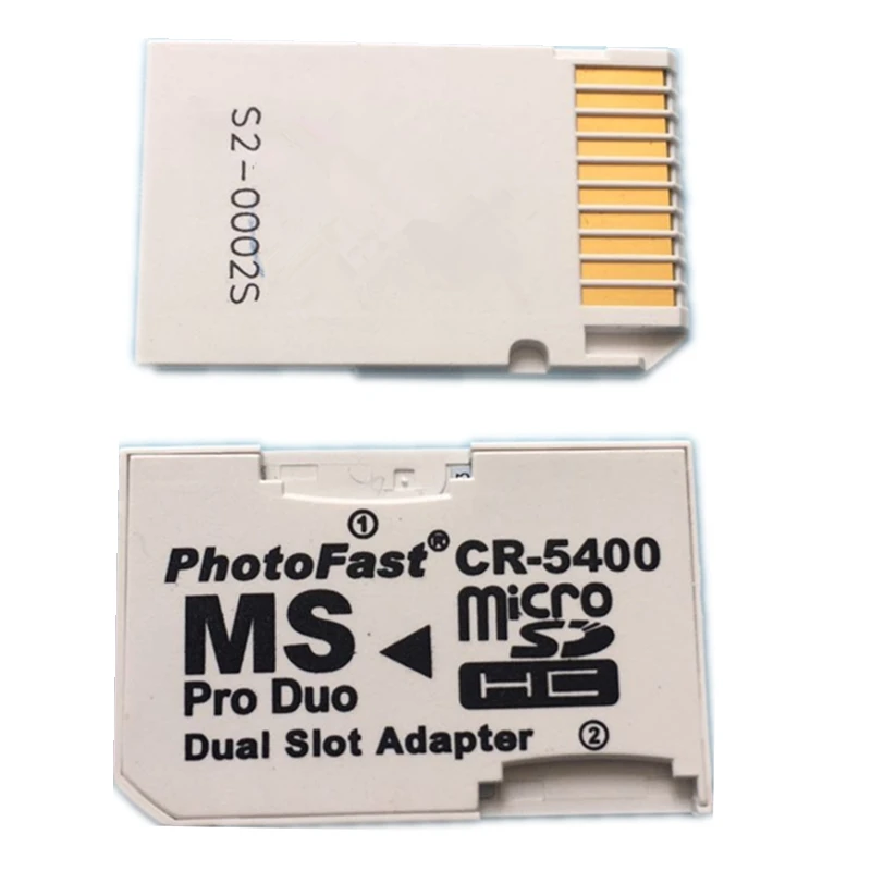 20PCS  CR5400 Dual Card Reader  Photofast CR5400 Dual Slot Adapter  Micro SD TF Card to MS Memory Stick Pro Duo Adapter