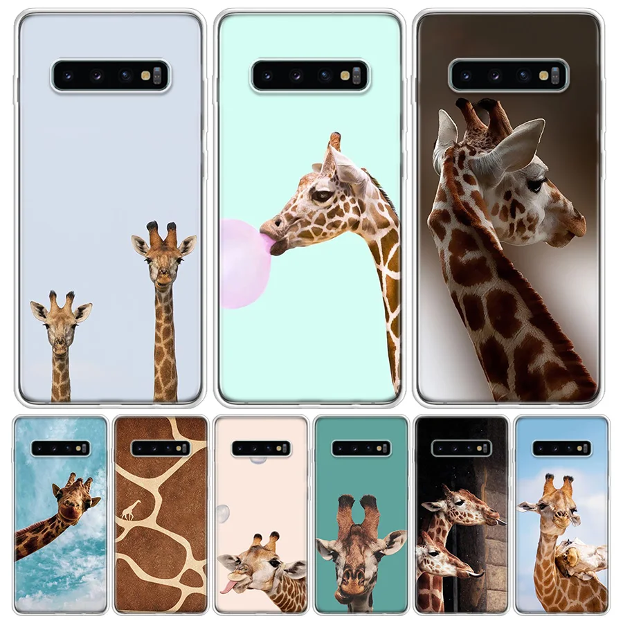 Giraffes Cute Animal Phone Case For Samsung Galaxy S24 S22 S23 Ultra S20 FE S10 S21 Plus S10E S9 S8 + Coque Back Cover