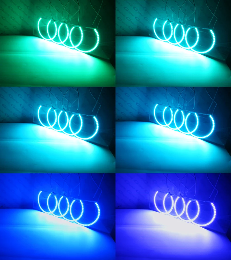For BMW E46 Sedan Touring 1998-2005 RF Remote Bluetooth-Compatible APP Multi-Color Ultra Bright RGB LED Angel Eyes Halo Rings