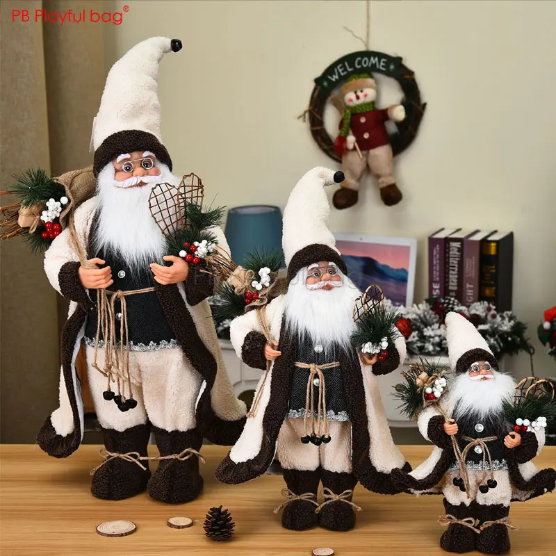 Playful bag Santa Claus Dolls 2020 Christmas ornament Santa toys Christmas decoration Best gifts for children 60/45/30CM AA41