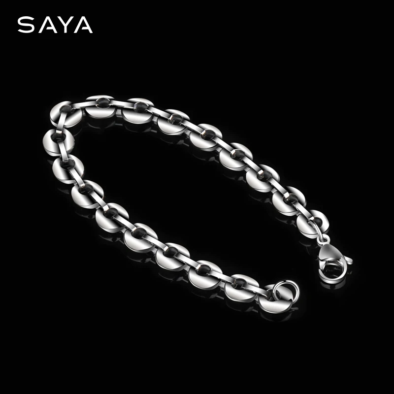 Men Bracelet, 9mm Width High Polished Tungsten Carbide 4/10000 Silver Fashion  Jewelry 20/22CM, Engraving