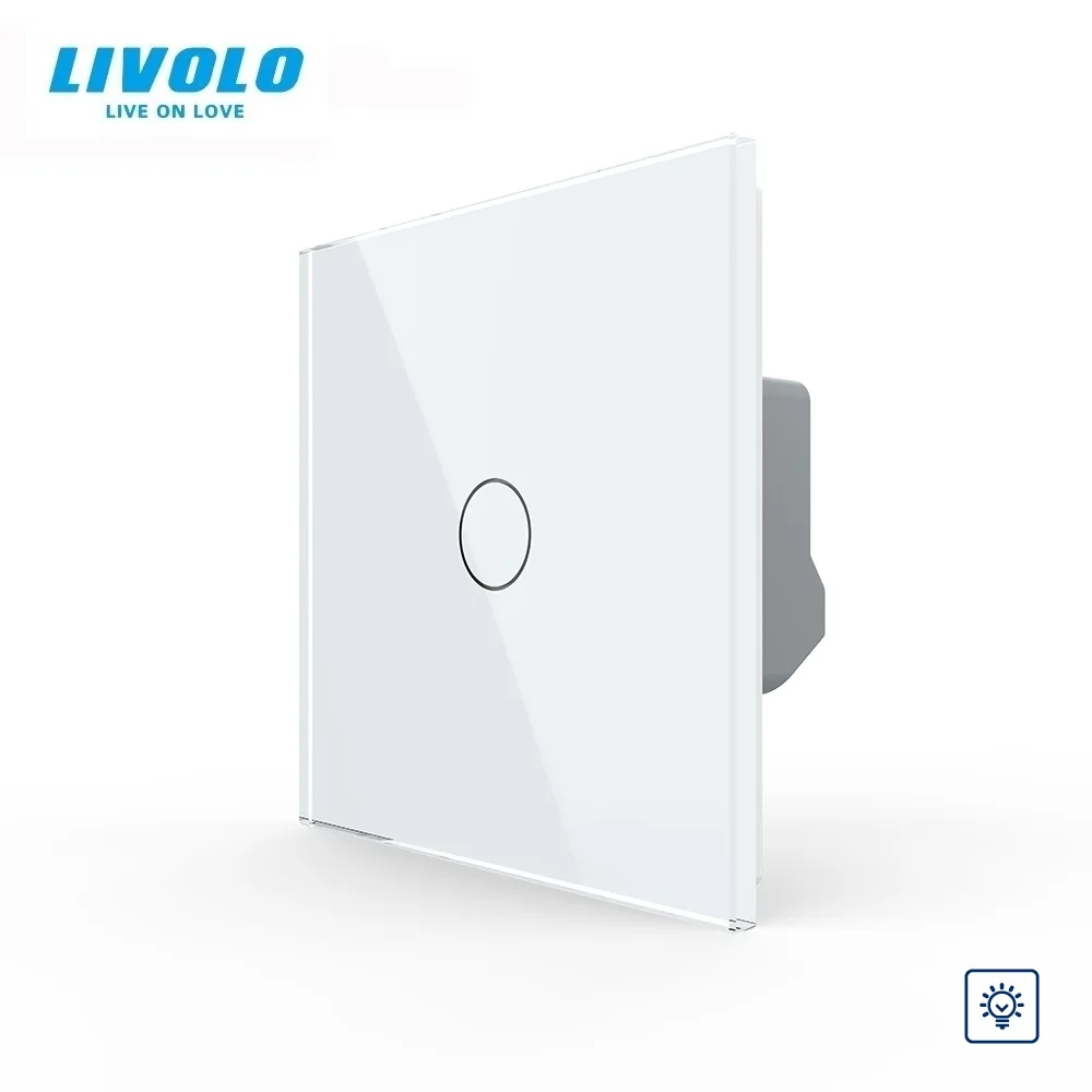 Livolo EU Standard Luxury 1 Gang 1 Way Led Dimming Lights Adaptive Dimmer Wall Touch Switch For Home VL-C701D-11