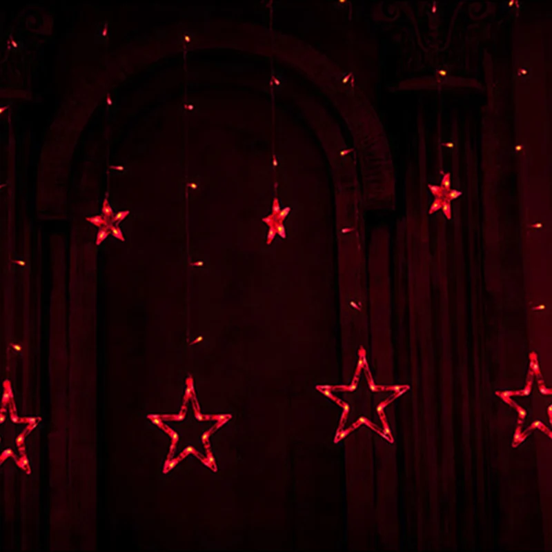 2.5M Fairy Lights Star Curtain LED String For Party Wedding  AC220V or 110V Garland Lighting Decoration Christmas Curtain Light