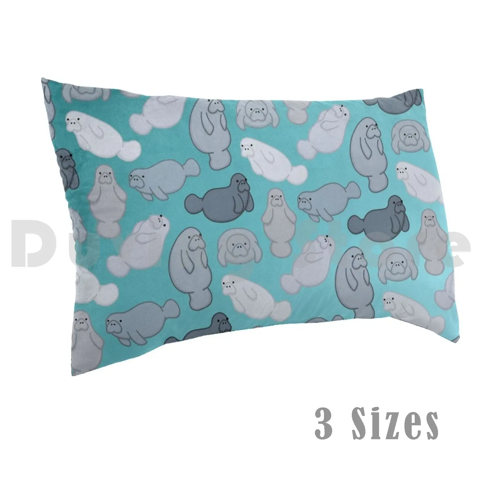 Manafree Pillow Case Printed 50x75 Manatee Ocean Animal Animals Manatees Fish Sea Life Nature Dugong Dugongs