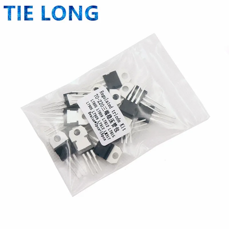 8value*2pcs=16pcs 7805 7809 7812 7815 7905 7912 7915 LM317T TO-220 Transistor Assortment Kit Voltage Regulator