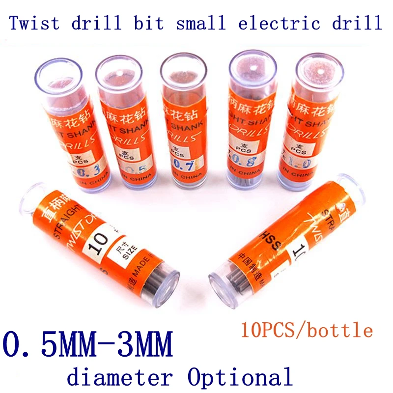 Mata bor lurus, batang lurus, bor putar 0.5MM-3MM 1MM 2MM, jarum lubang manik untuk batu permata mutiara/Amber/manik-manik kayu