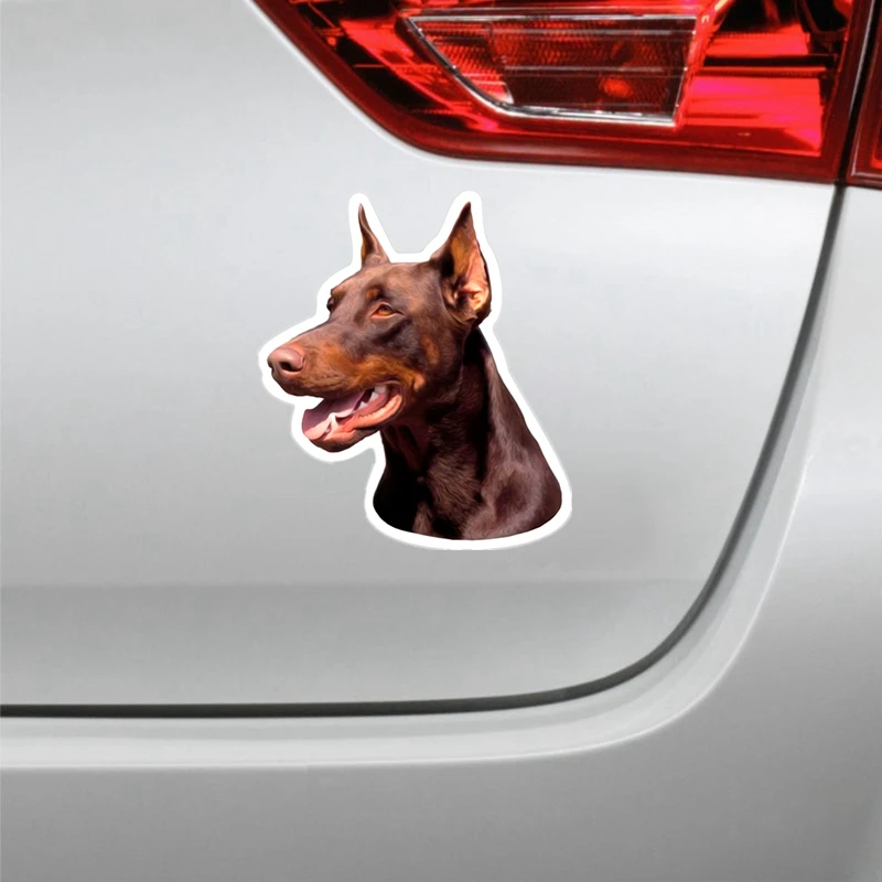 S40227# Doberman Various Sizes PVC Decal Car Sticker Waterproof on Bumper Rear Window Laptop Refrigerator Toilet