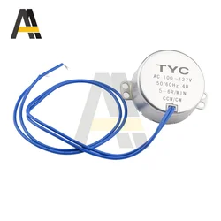 TYC-50 Synchronous Motor AC 11V-127V 5-6 r/min 50/60Hz CW/CCW 4W 10mm Length Shaft Robust Torque