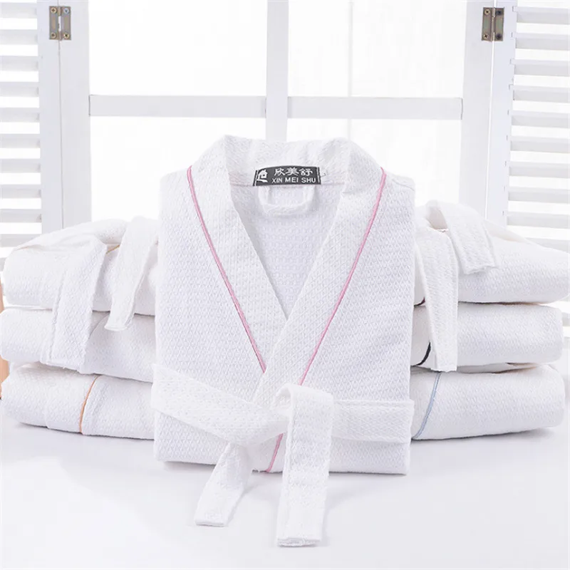 Terry Bathrobe Women Cotton Toweled Bathrobe for Man Women Extra Long Waffle Hotel Cotton Bathrobe Men