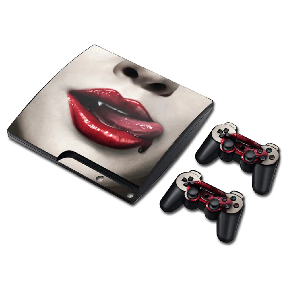 Лидер продаж! Обложка с наклейками для PS3 slim, Оригинальный игровой контроллер консоли