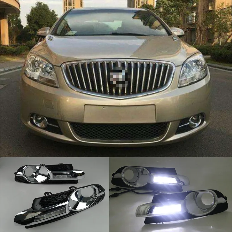 

2 шт. для Buick Excelle GT 2010-2013 белый/желтый/синий/передняя противотуманная фара Дневной светильник светодиодный DRL Противотуманные Фары Светильник