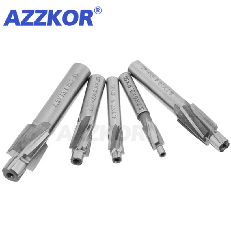 Pilot Slotting Countersink End Milling Flute HSS AL Cutter Pilot Slot Drill M3-M20 Wholesale Counterbore End Mill Tool 1pcs