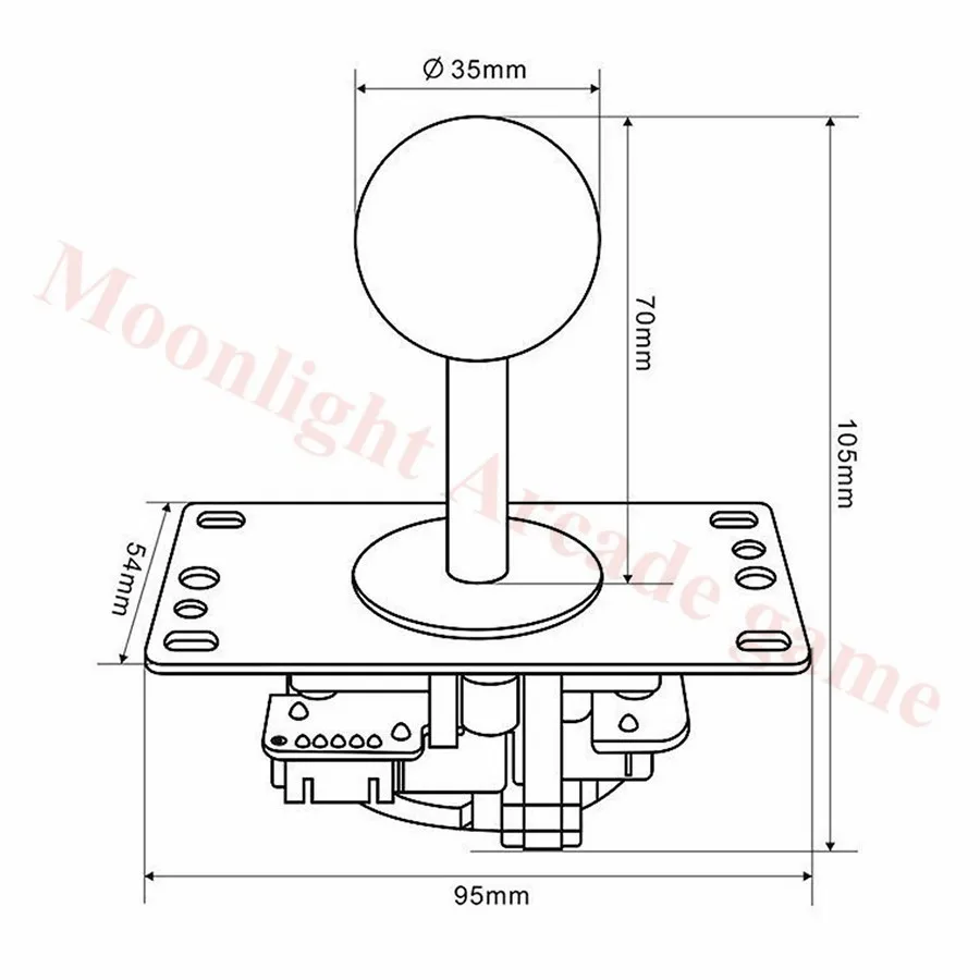 2 PCS 5Pin 8way jogo de luta Joystick Multi Color Balltop para máquina de jogo de arcade