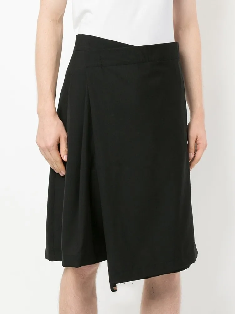 Spring and summer new men fashion irregular design skirt black casual all-match skirt type shorts