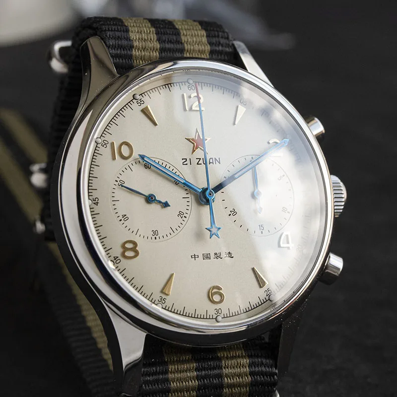40MM Polit 1963 luminou watch versione ufficiale cronografo meccanico orologi da uomo classic vintage collection orologio da polso