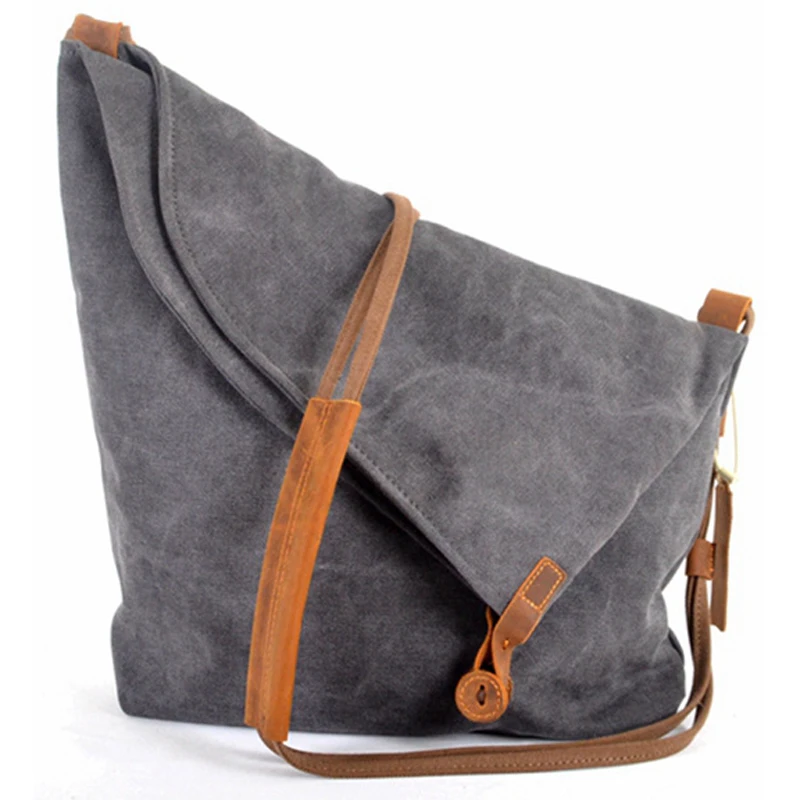 Borsa a tracolla in tela da donna in pelle di tela militare Vintage coreana di moda per borsa a tracolla da donna borsa a tracolla Casual