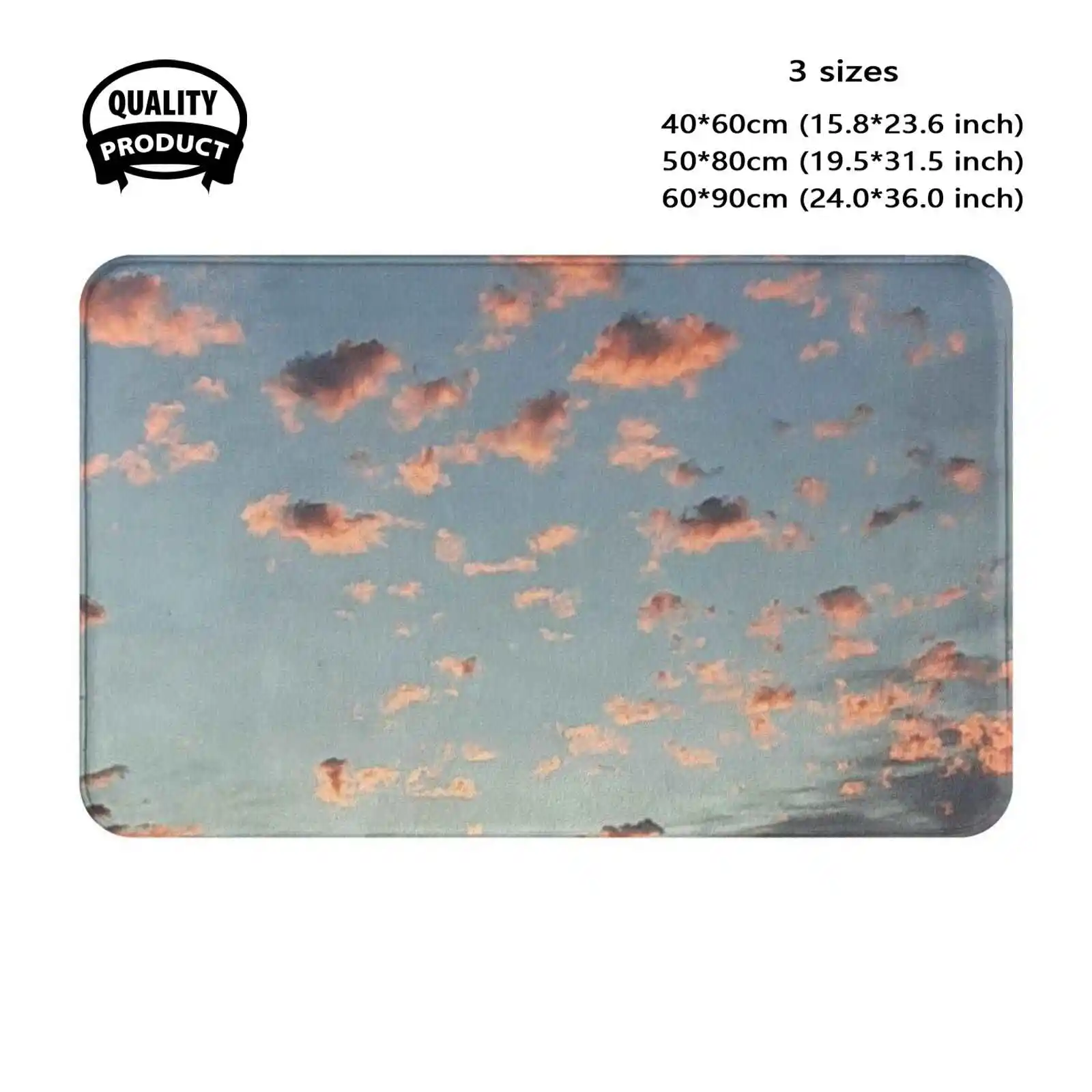 Sunset Soft Cushion Home Carpet Door Mat Car Rug Sky Clouds Sunset Robin Williams Quote