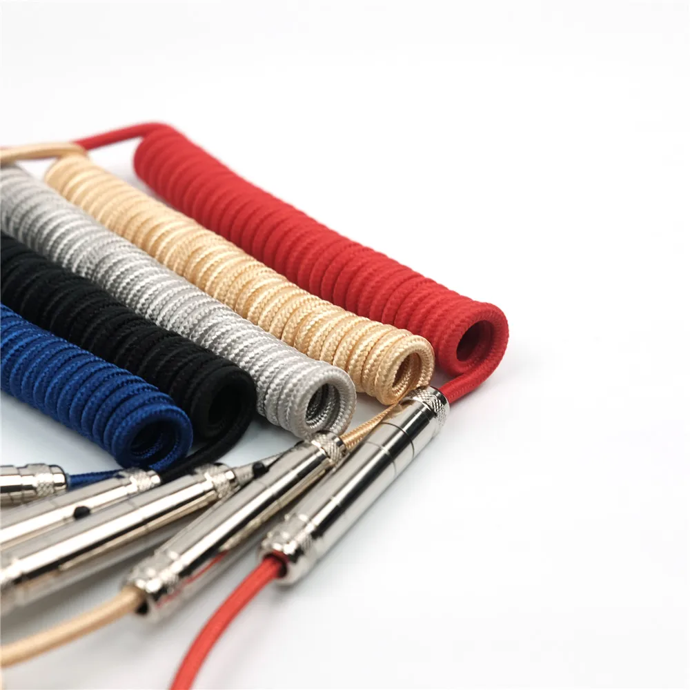 USB Metropolis Coiled Cable Aviator Connector Mechables Type c Coiling Keyboard Cable For Mechanical Keyboard