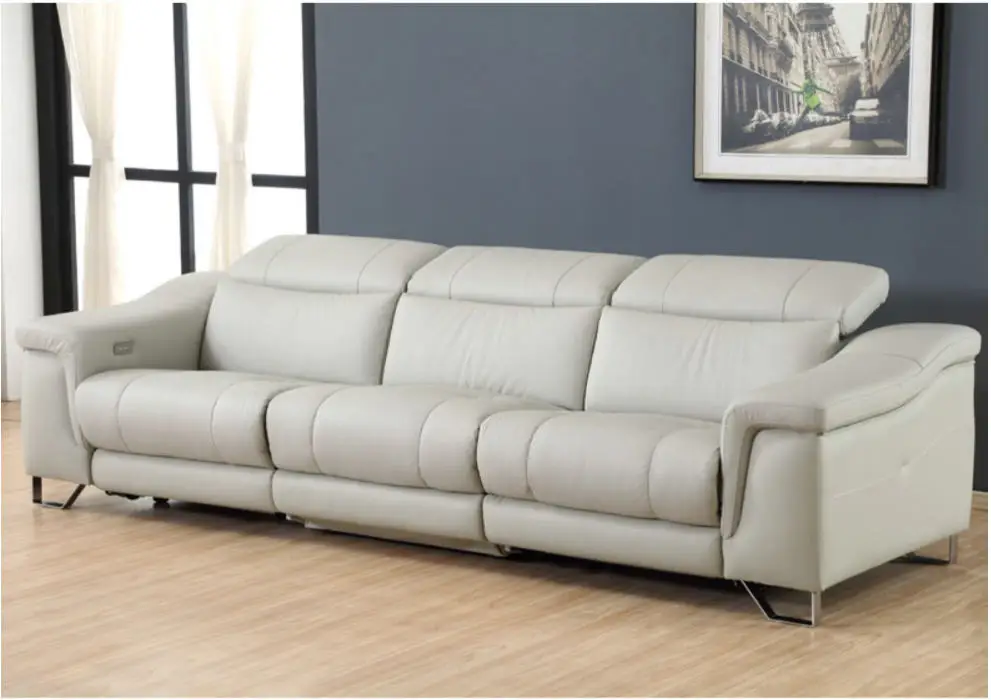 Sofa do salonu prawdziwe sofy z prawdziwej skóry elektryczny fotel rozkładany kanapa do salonu puff asiento muebles de sala canape cama 3-osobowa