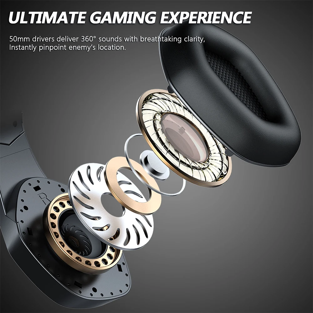 Cuffie da gioco per Computer cuffie da gioco PS4 cuffie Stereo per PC Stereo con microfono regali luce a Led