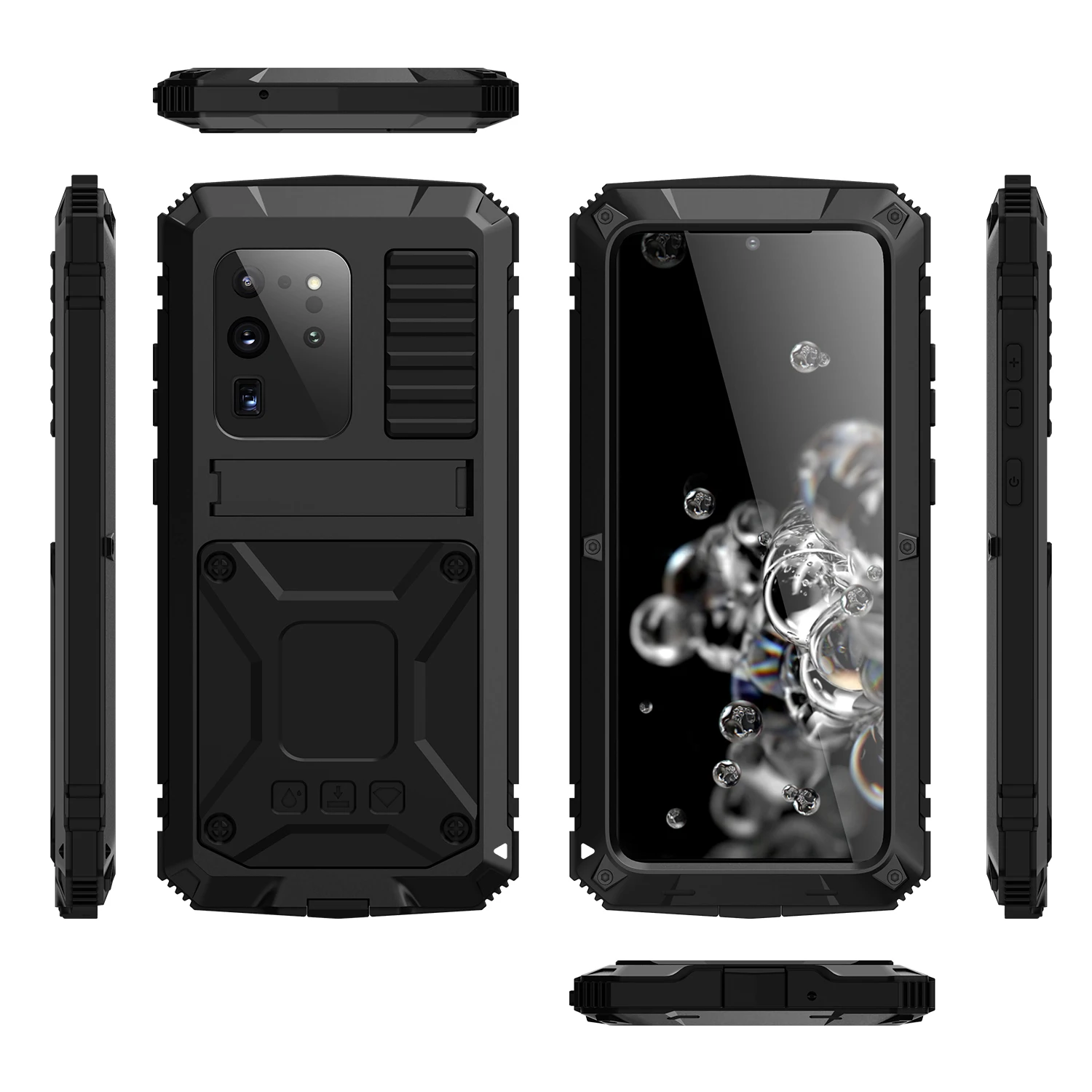 Armor 360 With Built camera Screen Protector For Samsung Galaxy S20 Ultra 5G S20 Plus Case Shockproof Cover Phone Funda Holder