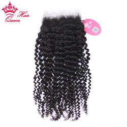 Real HD Kinky Curly Closure Raw Hair 4x4 5x5 6x6 7x7 100% Human Hair Invisible Melt Skin True HD Lace Queen Hair Official Store