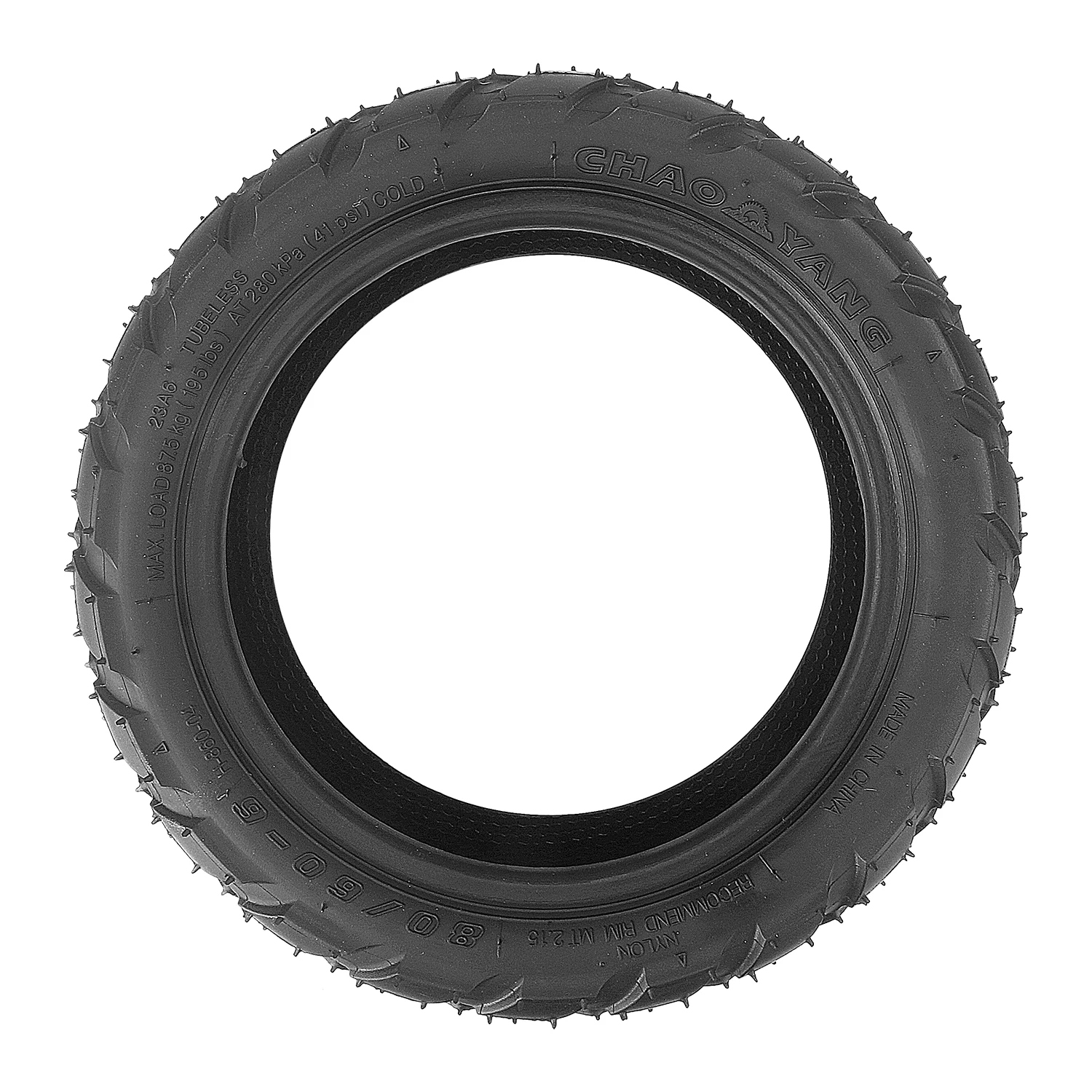 CHAOYANG 80/65-6 Wear-resistant Tubeless Tire for 10 inch Electric Scooter Thickened 80/65-6 Outer Tyre without Inner Tube Tyres