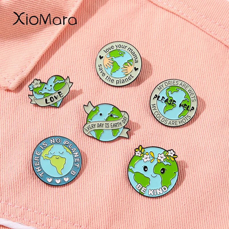 Cute Earth Serise Enamel Pins 