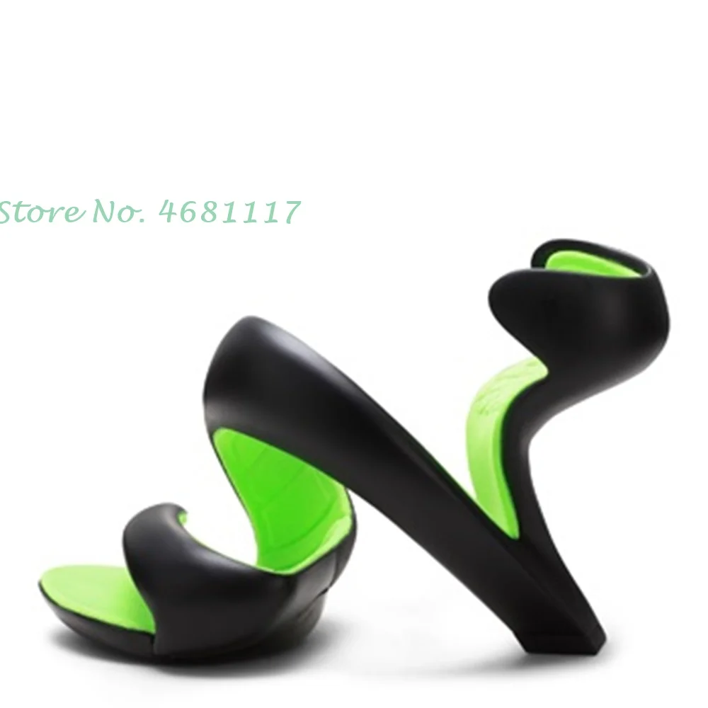 Novelty Snake Shaped Strange Sandals Winding Party Wedding Shoes Special High Heels Round Toe Street Style Sexy Fashion Women