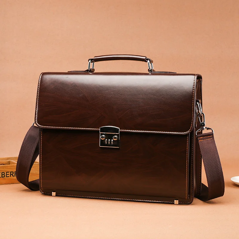 Men\'s Bag Laptop Office Bags Portable Code Lock Business Briefcase Large Capacity Shoulder Messenger Computer Luxury Handbags