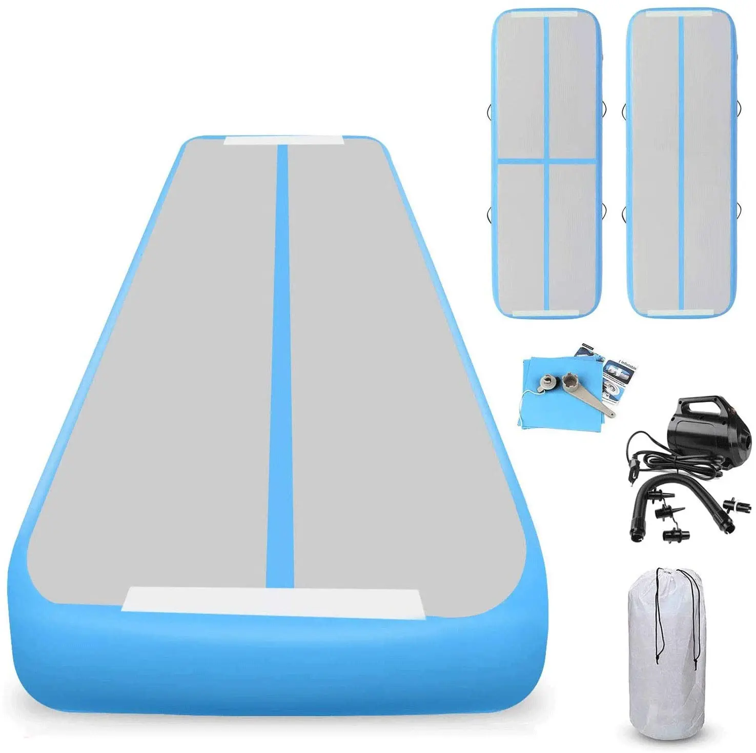 Aufblasbare Luft-Tumbling-Schiene für Gymnastik-Tumble-Matte, Luftschiene, 13 Fuß / 4 x 1 x 0,2 m, Luftboden-Tumble-Schiene mit elektrischer Luftpumpe – Detail 4
