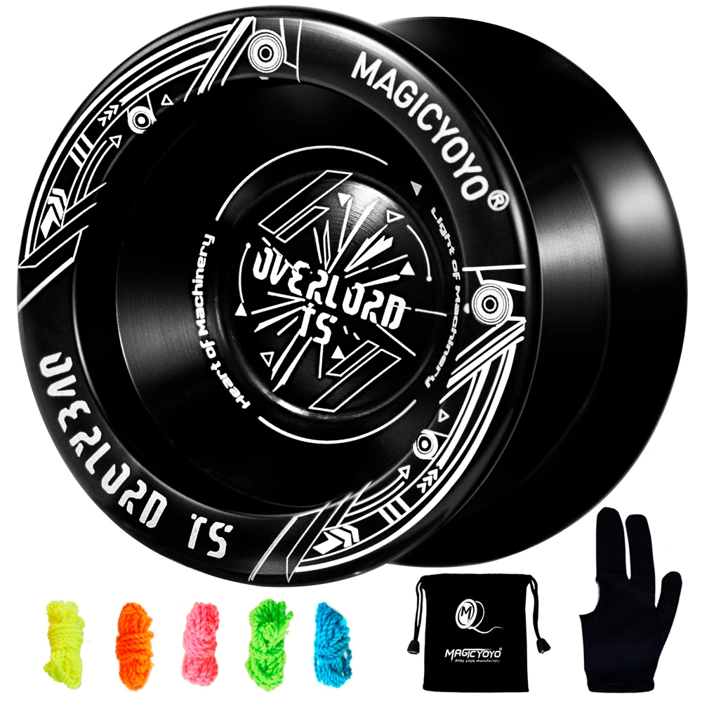 MAGICYOYO T5 OVERLORD Unresponsive Yoyo, Aluminum Alloy Metal Professional Yoyo,Bonus - 5 Strings, Yo-Yo Bag, Glove