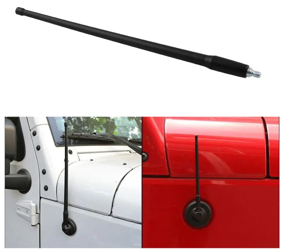 13INCH Car Aerial AM FM Radio Signal Amplifier Receipt Antenna For Jeep Wrangler JK 2007-2017