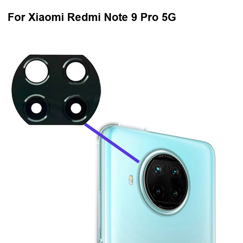 

Протестированный новый стеклянный объектив для Xiaomi Redmi Note 9 Pro, задняя камера, запасные части для ремонта Xiao mi note9 Pro, замена для Note9 Pro