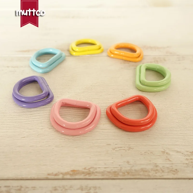 1pc Metal Colourful D ring DIY for Dog Collar 20mm and 25mm Connection alloy metal 7 colours