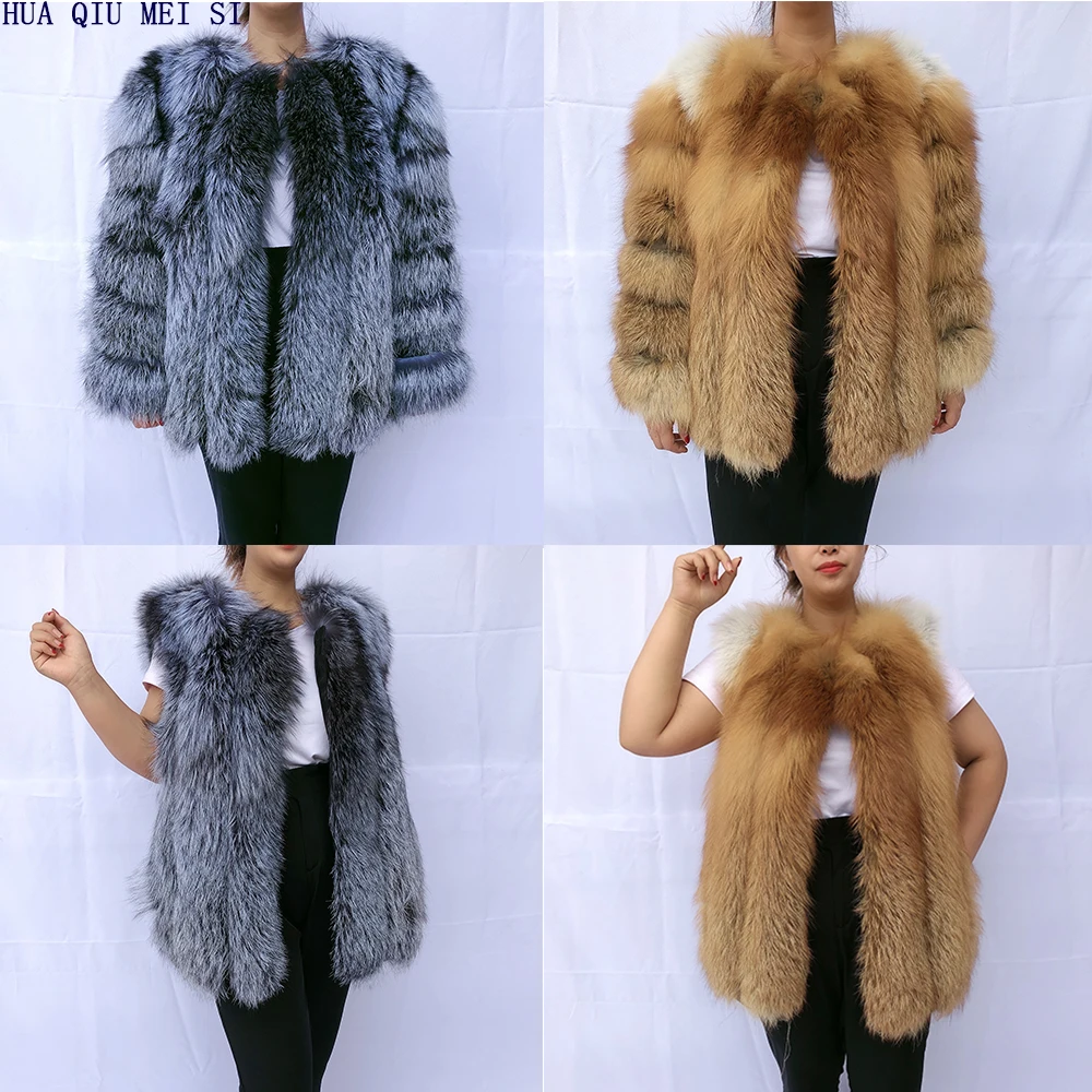 Women\'s clothing fur coat  red fox coat vertical stripe silver fox red fox fur coat  fox fur coat women\'s natural fur coat coat