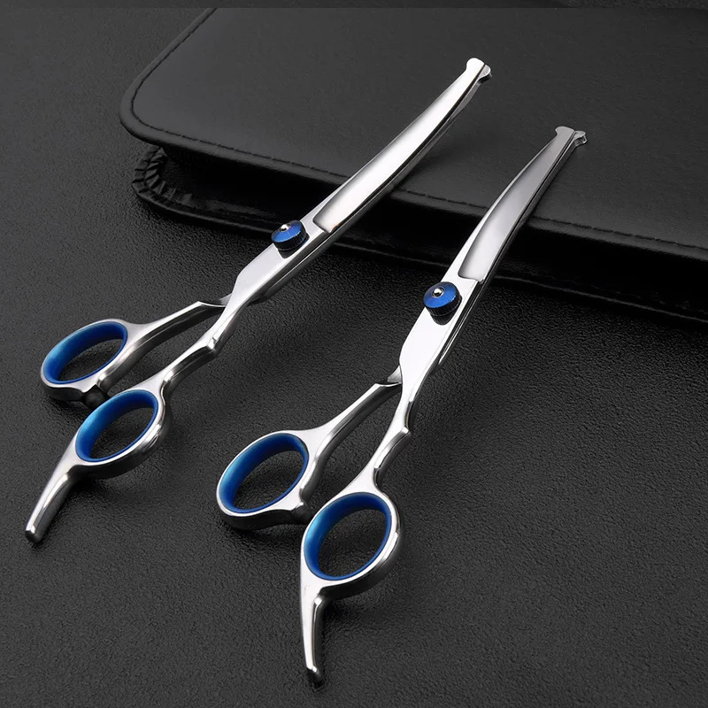 Safty Pet Grooming Scissors Round Head 6 Inch Professional Stainless Steel Dog Scissors Pets Shears Animal Cutting Portable Set