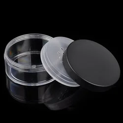 1Pcs Plastic Empty Loose Powder Jar Makeup Puff Box Sifter Container Cosmetic Pot Portable Loose Powder Box Refillable Pot 50g