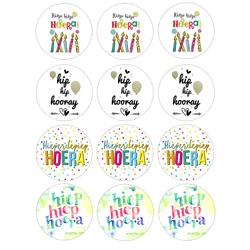 Hiep Hiep Hoera Happy Birthday Decor Labels Birthday Party Celebration Cheerful and Fun Stickers