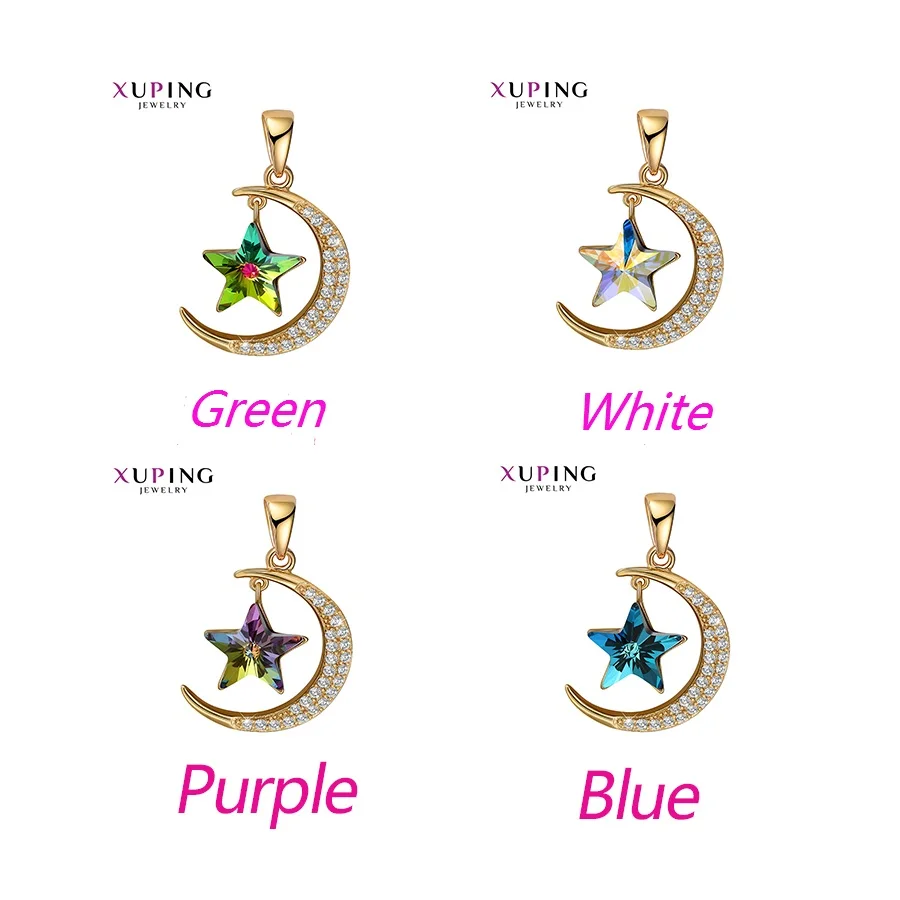 Xuping Jewelry Hot Sale Charm Lucky Fashion Women Pendant Necklace with Star Shape Crystal A00623257