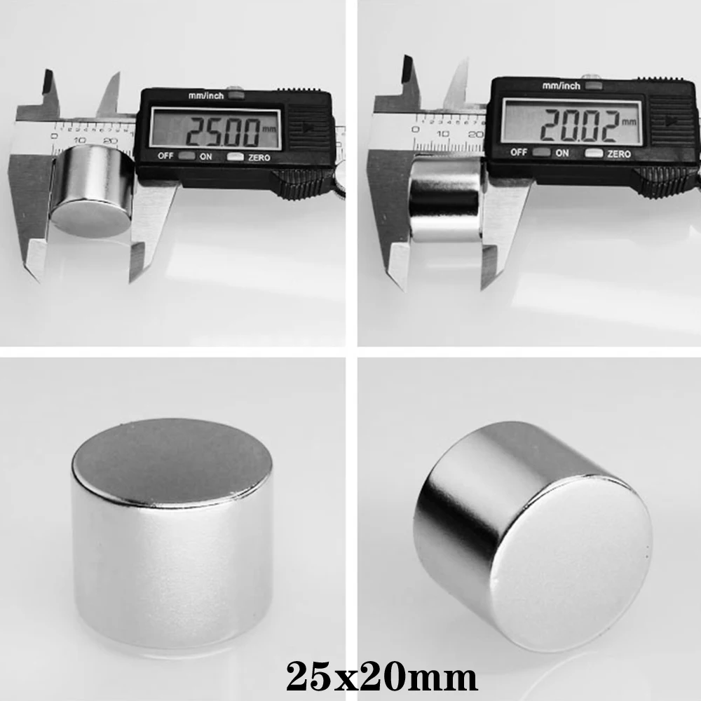 1/2/5CS 25x20 mm Thick Powerful Strong Magnetic Magnets 25mmx20mm Permanent Neodymium Magnet 25x20mm Round Magnet 25*20