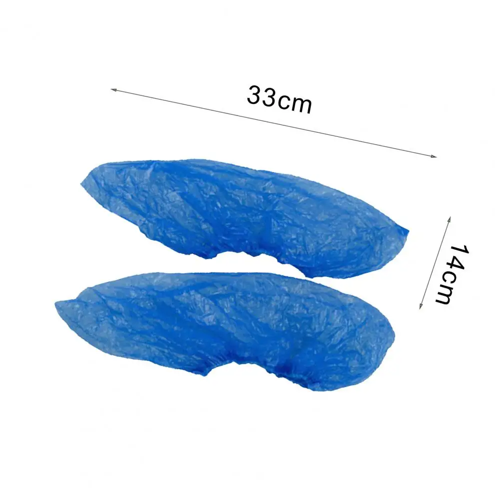 100Pcs Non-Slip Plastic Disposable Shoe Covers Cleaning Protective Overshoes for Hotel