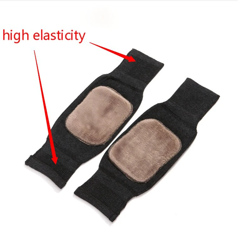 Thick Warm Wool Kneepads Leg Guard Cashmere Knee Protector Windproof Coldproof Leg Warmers Elastic Leg Sleeves for Women Men