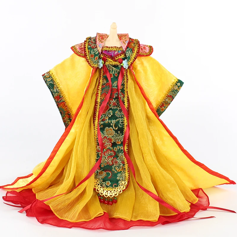 chinese Traditional Costume Exquisite Dress For Girls' Dolls Ancient Dress For 30CM Dolls DIY Hanmade Doll Accessories Z824