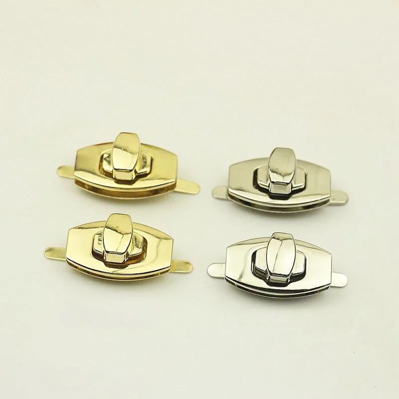 

10pcs 18X31mm Luggage Hardware Mortise Lock Clasps Bag Twist Buckle Metal Lock Buckle DIY Turn Closure Clasp Accessories