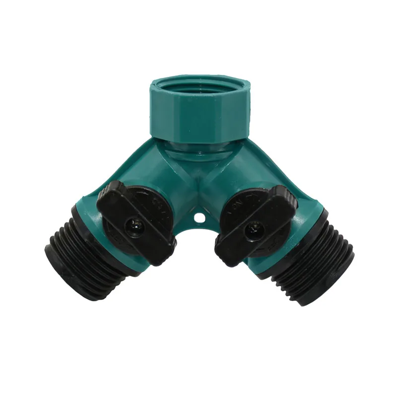 

ANSI 3/4" garden tap water Splitter 2 way tap Irrigation valve Hose Pipe Quick connector adapter 10pcs