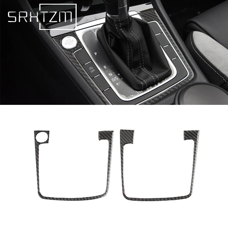 Car Styling Interior Gear Shift Box Panel Cover Trim Carbon Fiber Sticker Decal Accessories For Vw Golf 7 Gti Mk7 2013-2019