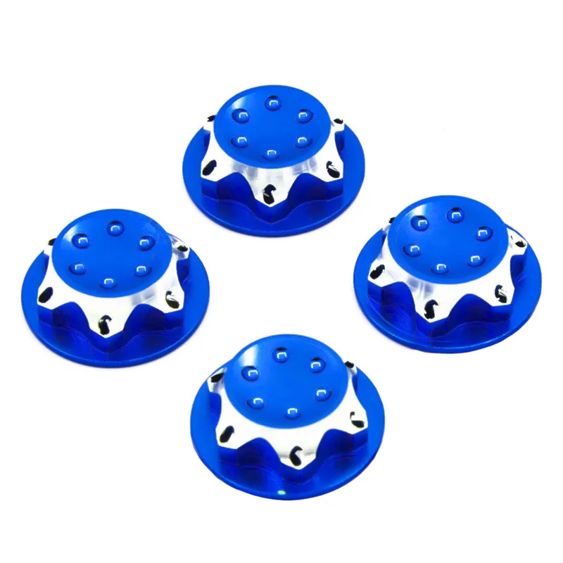 4pcs Aluminium Wheel Hub Kit Antidust Cover 17mm HEX Nut CNC For RC 1:8 Model Car Anti-skid Wheel Cover Toy Part Supplies TEAM C